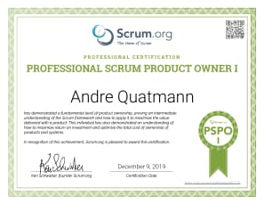 Professional Scrum Product Owner (PSPO I)